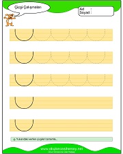 okul öncesi çizgi çalışma sayfaları